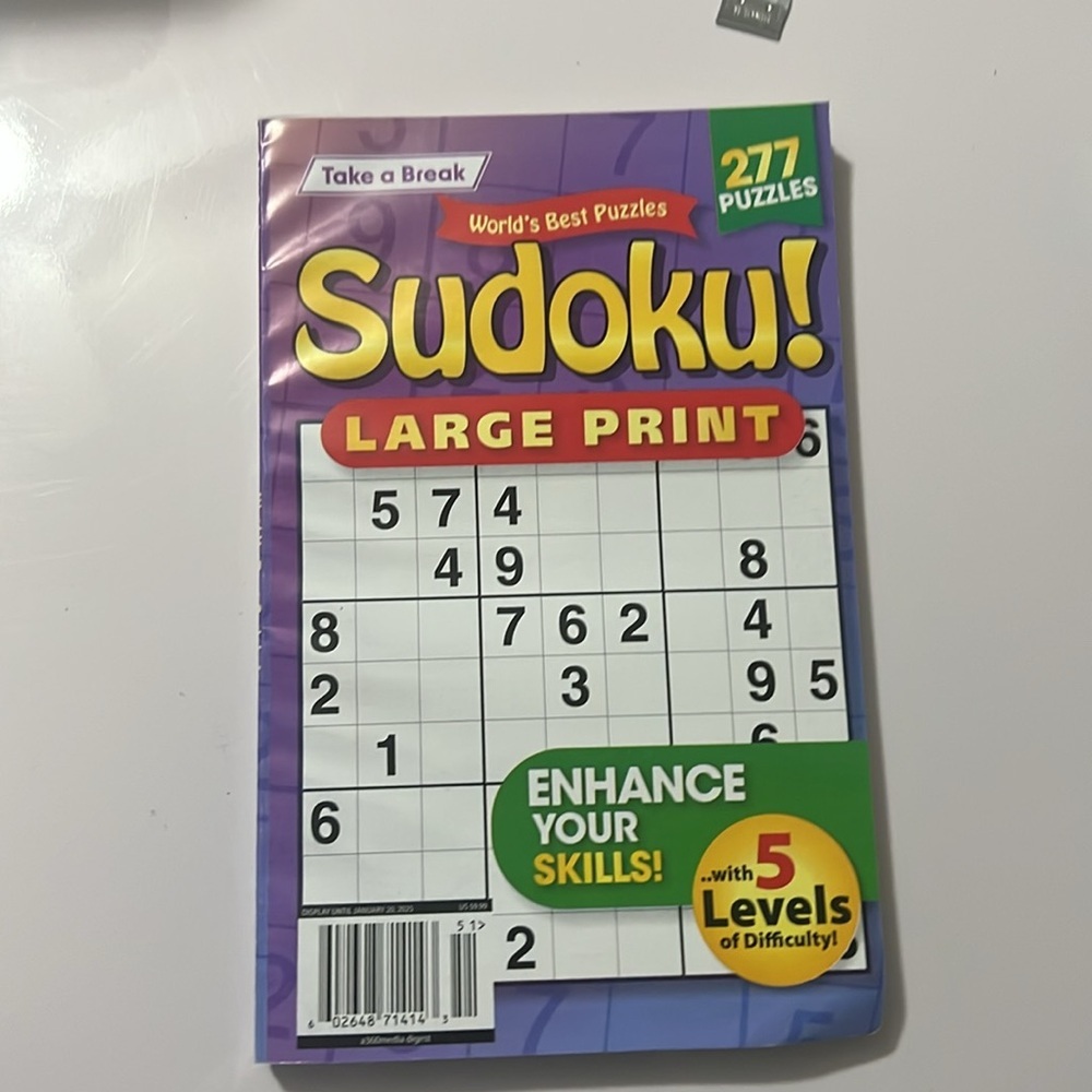 #667 4 puzzle books Sudoku, Cross Word, Word Search. - Picture 2 of 9